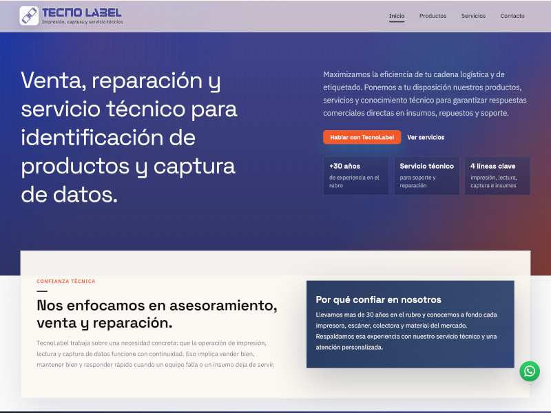 Vista del proyecto Tecnolabel